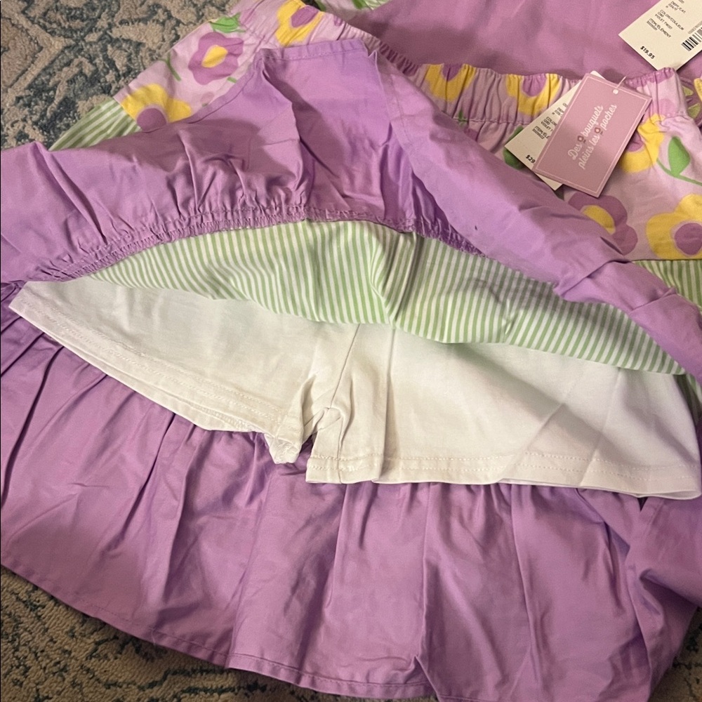 Gymboree NWT 8 Lavender and Green Skort and Top Set - Picture 3 of 4